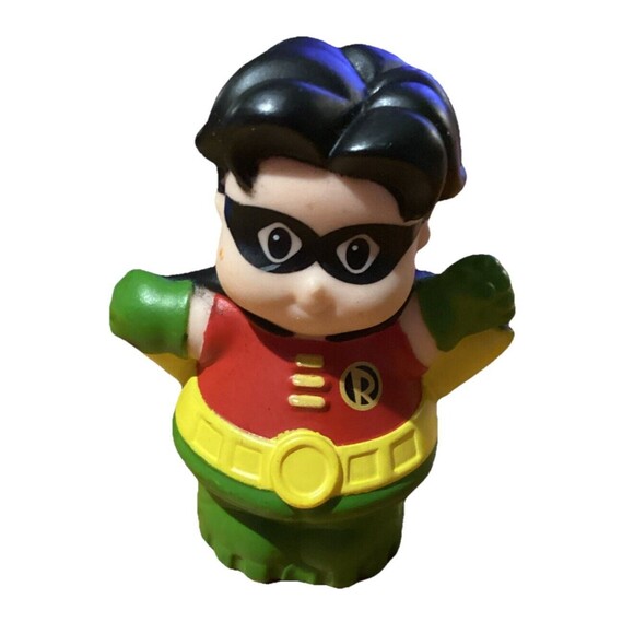 FISHER PRICE LITTLE PEOPLE DC Super Friends ROBIN BATMAN BATGIRL Play & Pretend - Picture 4 of 13